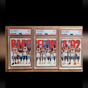 1991 Skybox Team USA 3 Card Set #544,545,546 JORDAN Olympics Dream Team PSA 9